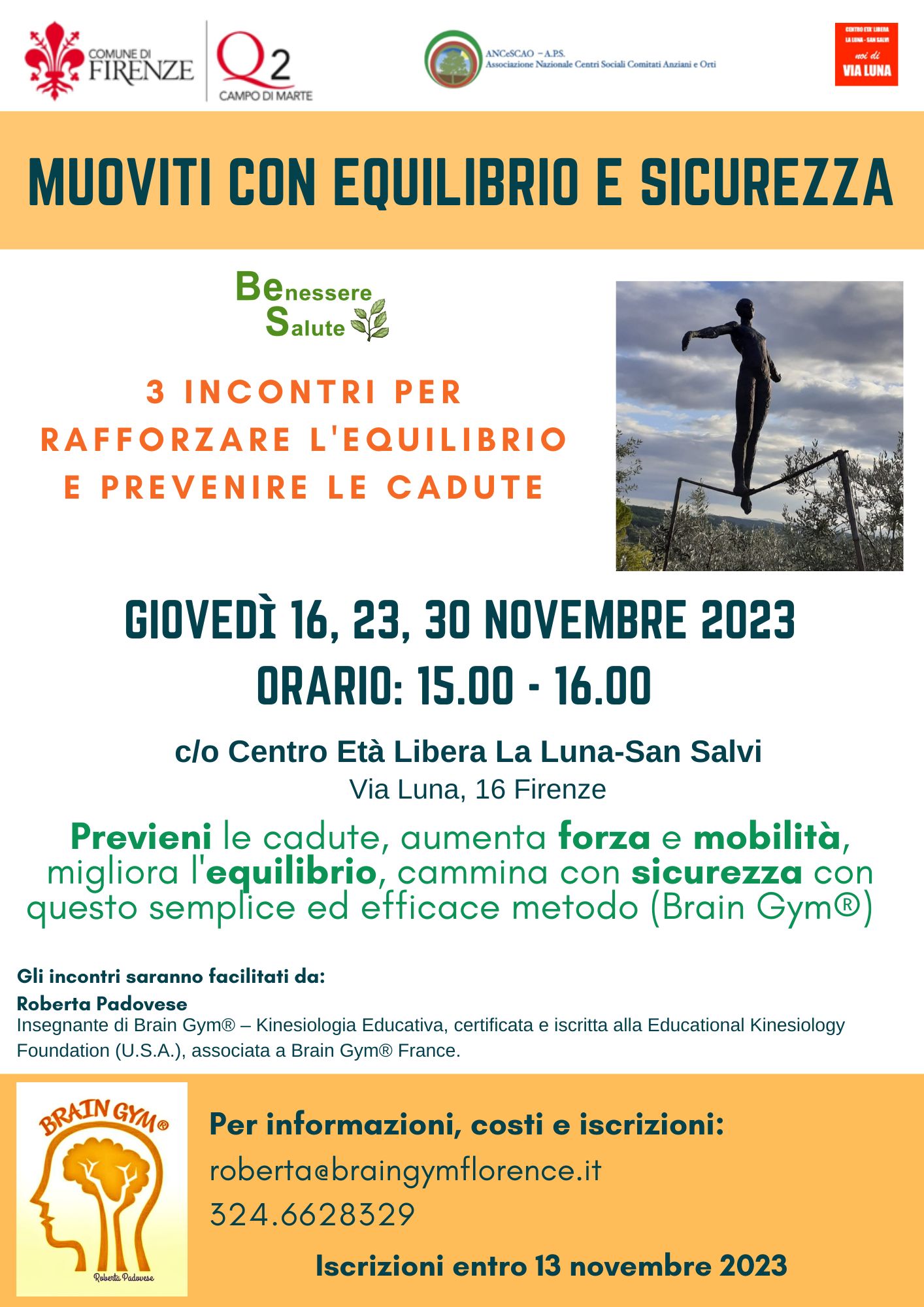Muoviti con equilibrio e sicurezza Muoviti con equilibrio e sicurezza