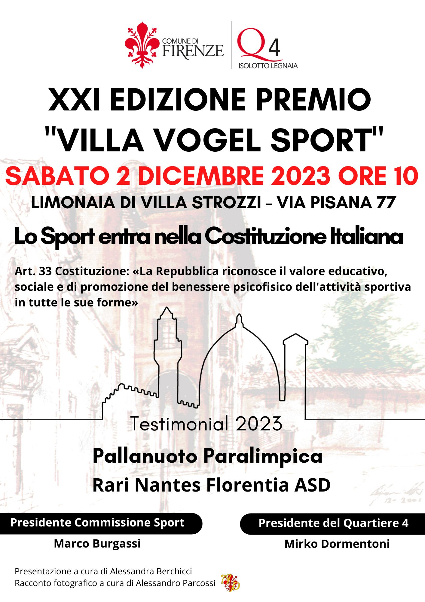 XXI edizione Villa Vogel sport XXI edizione Villa Vogel sport