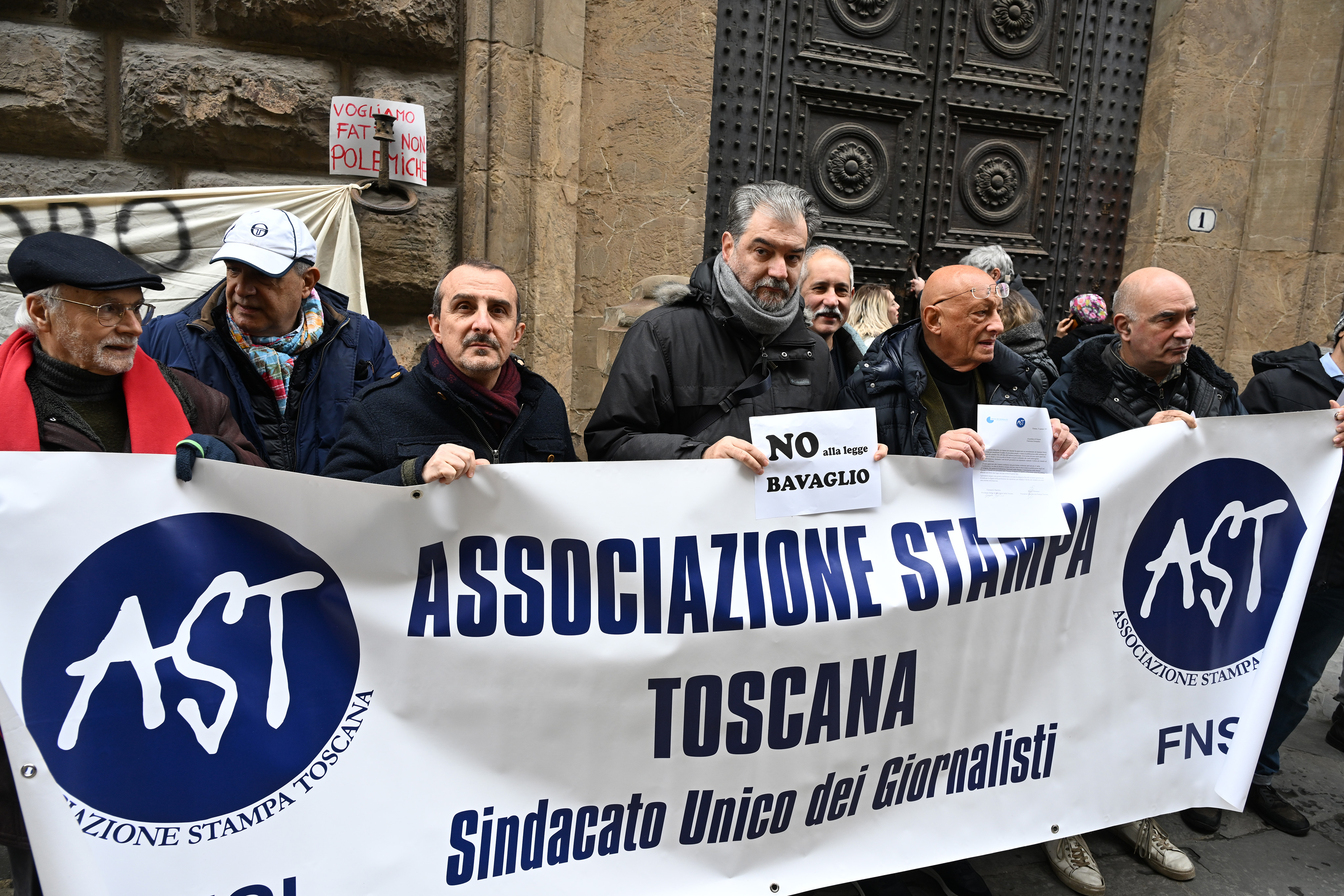 Presidente Milani alla manifestazione dei giornalisti