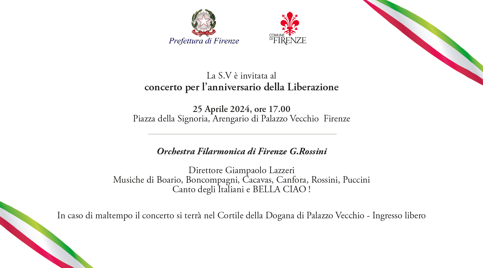 locandina programma dell'evento