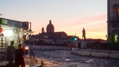 Piazza Goldoni al tramonto