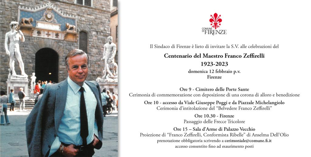 Invito Belvedere Franco Zeffirelli